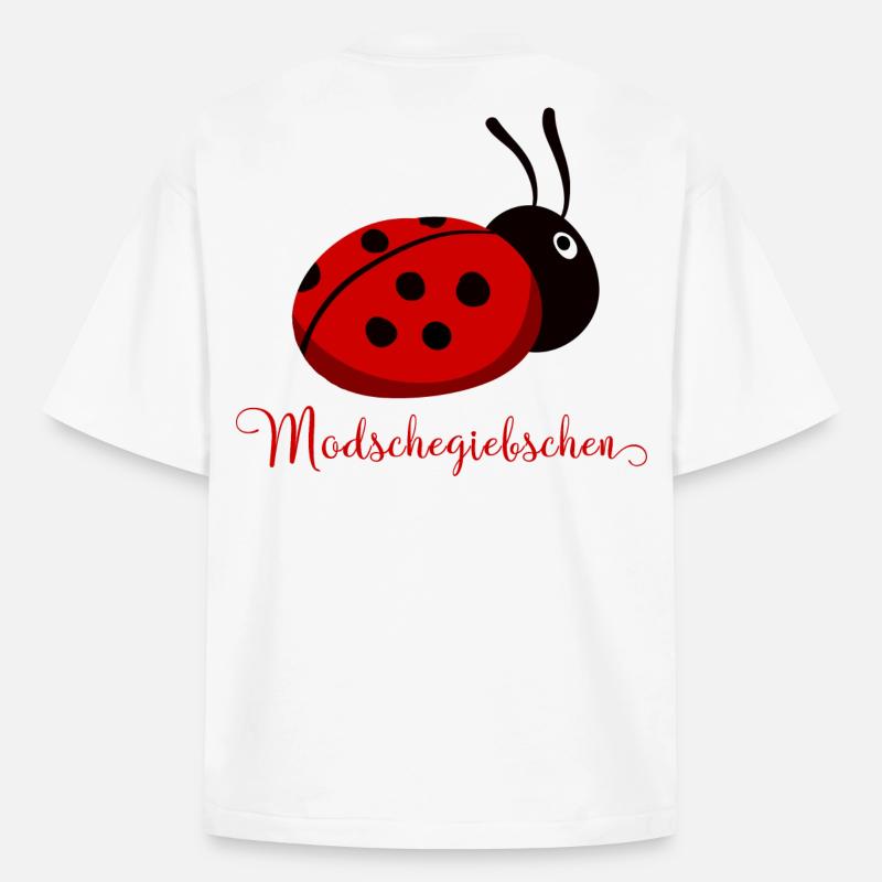 Modschegiebchen Ladybug Saxon Gift Idea - Heavyweight Boxy Unisex T-Shirt by Stanley/Stella - white
