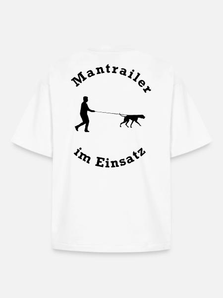 MANTRAILER IM EINSATZ - Boxy Heavyweight Unisex Organic T-Shirt von Stanley/Stella - Weiß