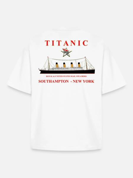 TITANIC CREATION Louis RUNEMBERG © Adagp - Boxy Heavyweight Unisex Organic T-Shirt by Stanley/Stella - white