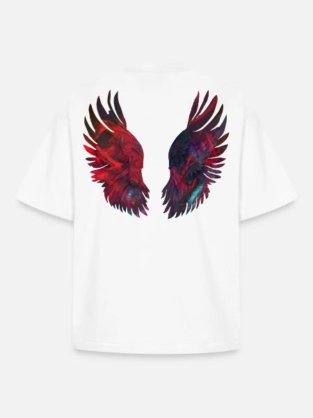 Luminescent Wings of Fire - Boxy Heavyweight Unisex Organic T-Shirt by Stanley/Stella - white