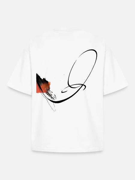 Dance of Lines - Boxy Heavyweight Unisex Organic T-Shirt by Stanley/Stella - white