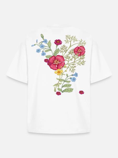 Sommerblumen - Boxy Heavyweight Unisex Organic T-Shirt von Stanley/Stella - Weiß