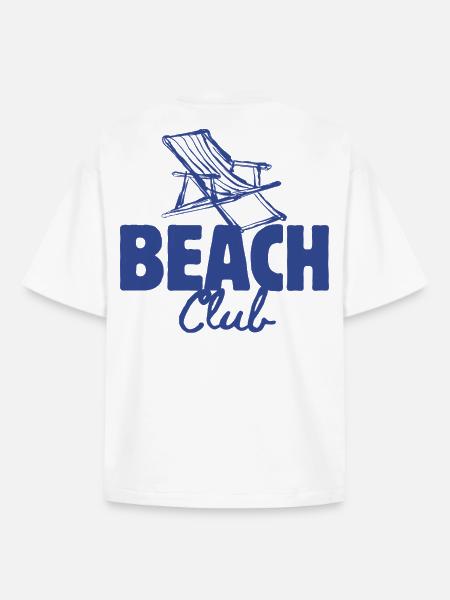 vacances, vacances la mer - T-shirt unisexe boxy épais biologique Stanley/Stella - blanc