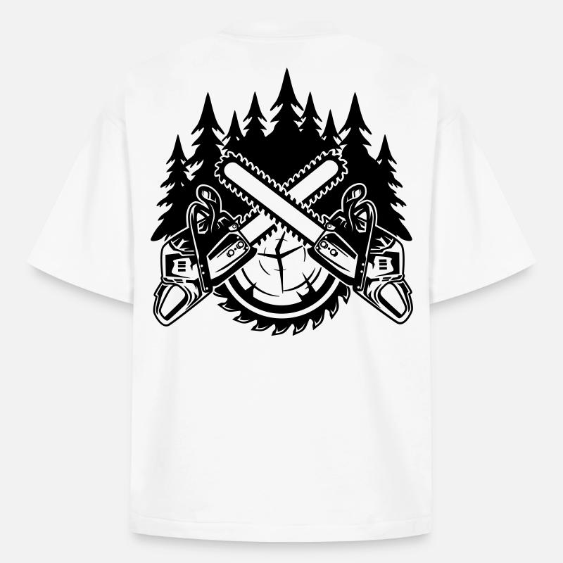 Tronçonneuses - T-shirt unisexe épais coupe boxy Stanley/Stella - blanc