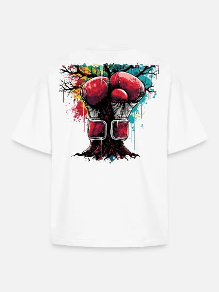 Boxhandschuhe boxing champion baum - Boxy Heavyweight Unisex Organic T-Shirt von Stanley/Stella - Weiß