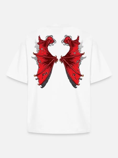 Dragon wings - Boxy Heavyweight Unisex Organic T-Shirt by Stanley/Stella - white