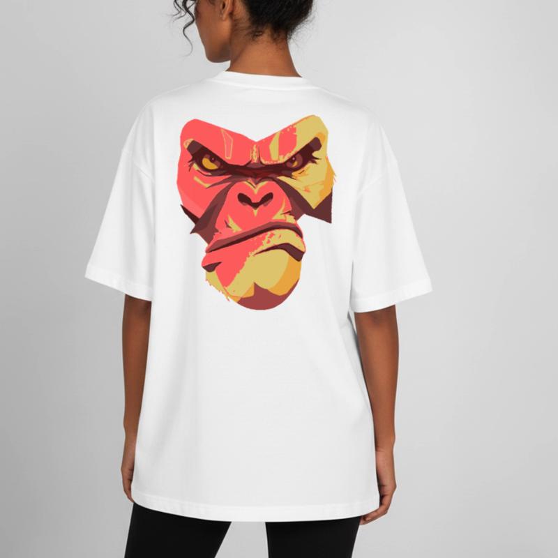 Conception Gorilla Power Back T-shirt unisexe boxy épais biologique Stanley/Stella