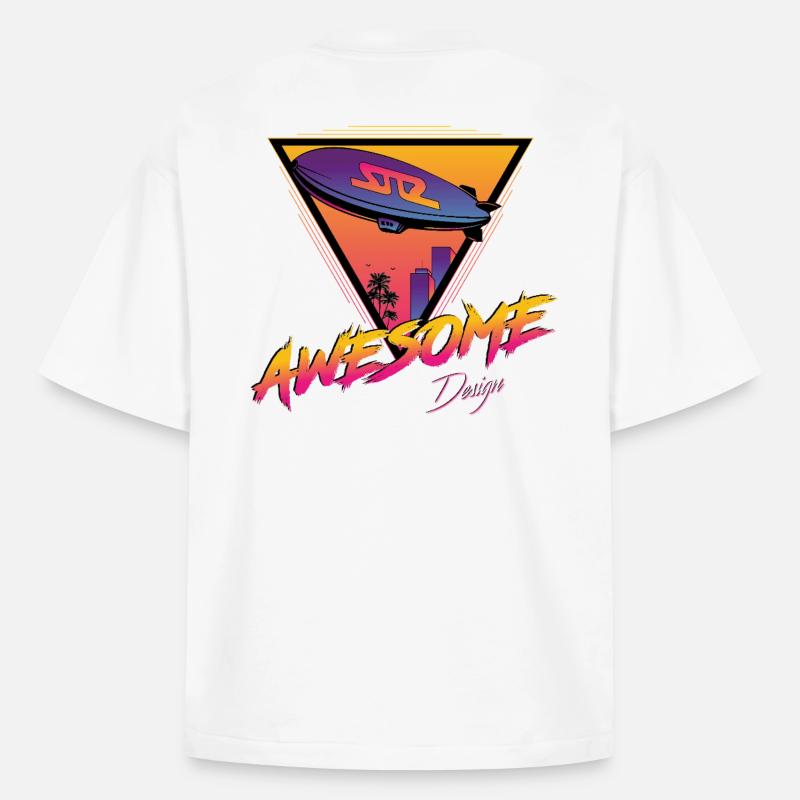 Dirigeable - T-shirt unisexe épais coupe boxy Stanley/Stella - blanc