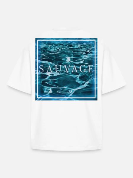 Water Sauvage - Boxy Heavyweight Unisex Organic T-Shirt by Stanley/Stella - white