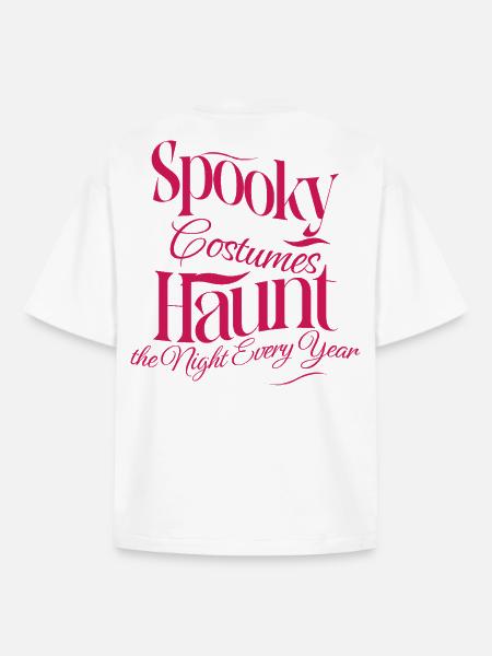 Spooky Costumes - For Halloween Night - Boxy Heavyweight Unisex Organic T-Shirt by Stanley/Stella - white