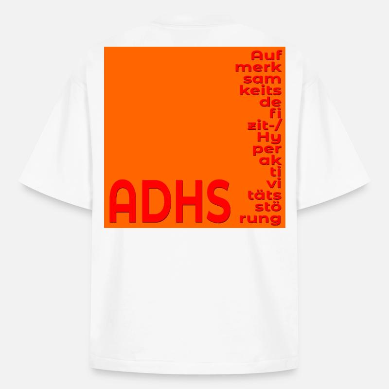 ADHD'S FOCUS CONCENTRATION - Heavyweight Boxy Unisex T-Shirt by Stanley/Stella - white