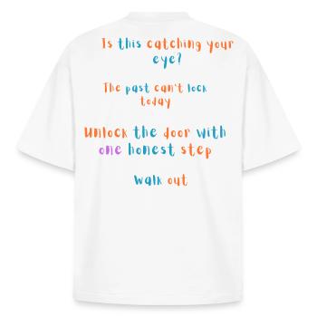 Motivierendes Bekleidungsdesign – Catch the Light - Boxy Heavyweight Unisex Organic T-Shirt von Stanley/Stella - Weiß - Hinten - AI Model Male 185 light (185cm)