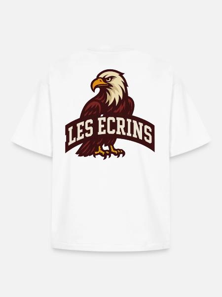 Eagle emblem Les Ecrins - Boxy Heavyweight Unisex Organic T-Shirt by Stanley/Stella - white