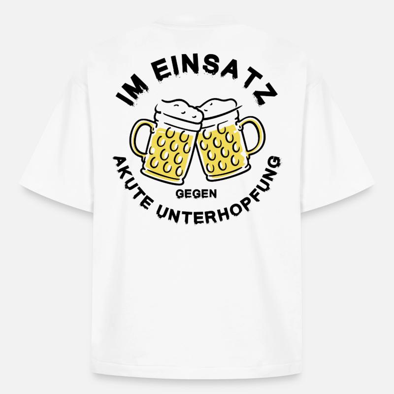 Underhopping Deployment – Regulars' Table Beer Saying - Heavyweight Boxy Unisex T-Shirt by Stanley/Stella - white