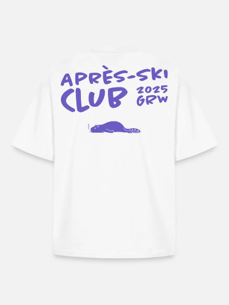 Après-Ski Club - Boxy Heavyweight Unisex Organic T-Shirt by Stanley/Stella - white