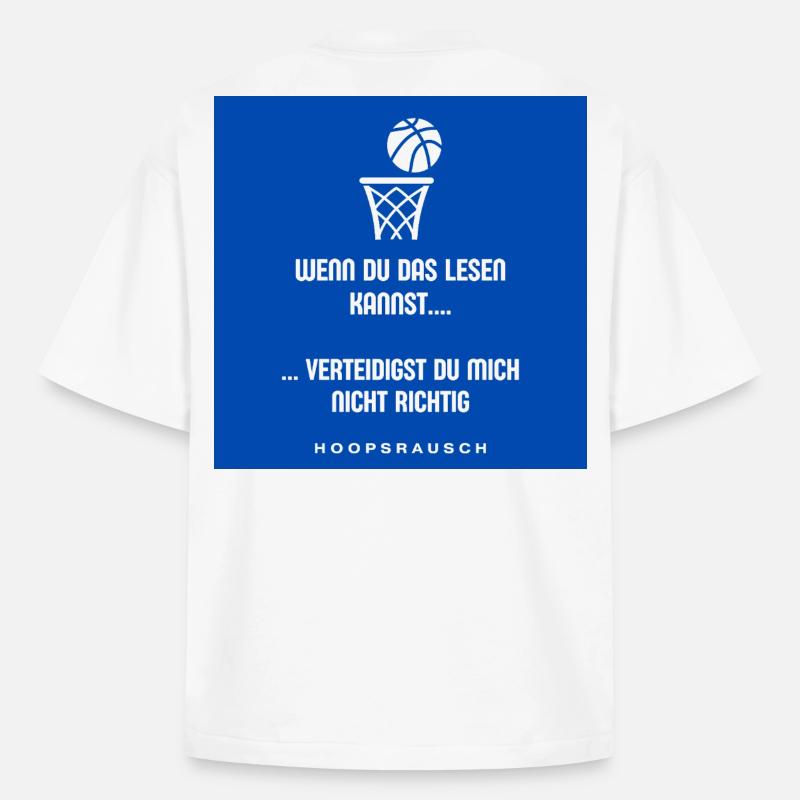 Lesen oder Verteidigen Spruch Hoopsrausch - Boxy Heavyweight Unisex Organic T-Shirt von Stanley/Stella - Weiß