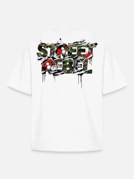 Street Rebel Tuning Scene Design - Boxy Heavyweight Unisex Organic T-Shirt by Stanley/Stella - white