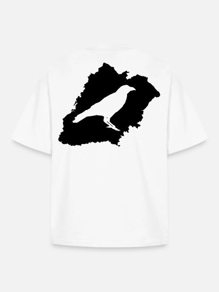 Kiersper Rauk with Stadtsillhouette black - Boxy Heavyweight Unisex Organic T-Shirt by Stanley/Stella - white