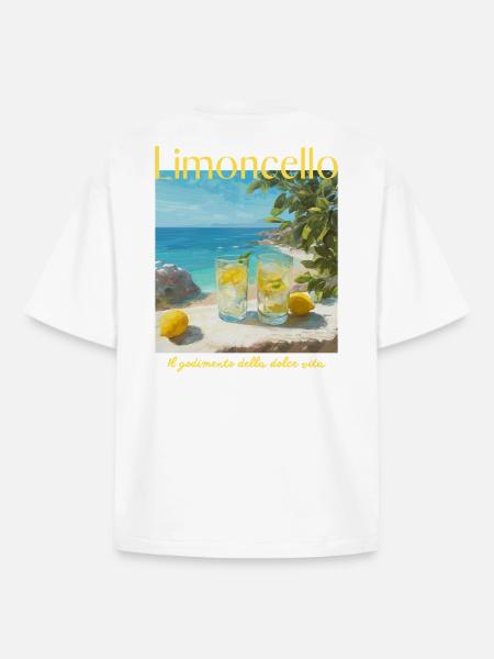 Limonecello am Strand - Boxy Heavyweight Unisex Organic T-Shirt von Stanley/Stella - Weiß