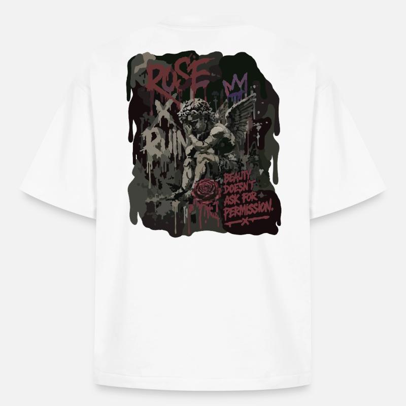 Rose x Ruin - Broken Saint - Boxy Heavyweight Unisex Organic T-Shirt von Stanley/Stella - Weiß