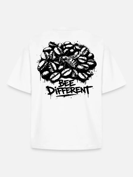 Be Different Kaffeebohnen Motiv - Boxy Heavyweight Unisex Organic T-Shirt von Stanley/Stella - Weiß