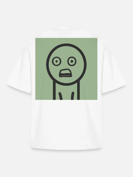 Schockiertes Gesicht - Boxy Heavyweight Unisex Organic T-Shirt von Stanley/Stella - Weiß