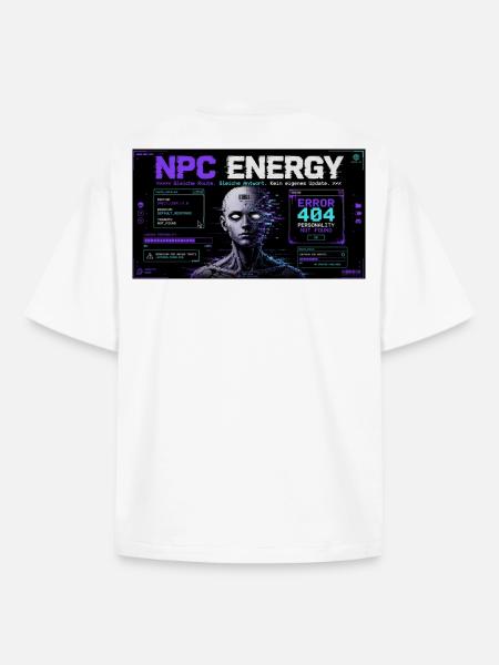 NPC ENERGY ERROR 404 - Boxy Heavyweight Unisex Organic T-Shirt von Stanley/Stella - Weiß