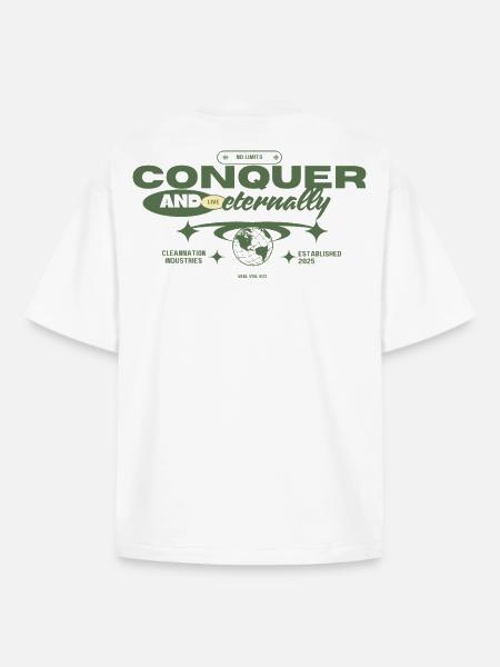 Conquer - Boxy Heavyweight Unisex Organic T-Shirt by Stanley/Stella - white