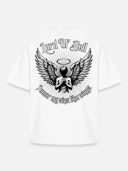 Lord of Hell Wings Halo - Boxy Heavyweight Unisex Organic T-Shirt by Stanley/Stella - white
