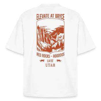 Elevate bei Bryce - Sand - Boxy Heavyweight Unisex Organic T-Shirt von Stanley/Stella - Weiß - Hinten - AI Model Male 185 light (185cm)