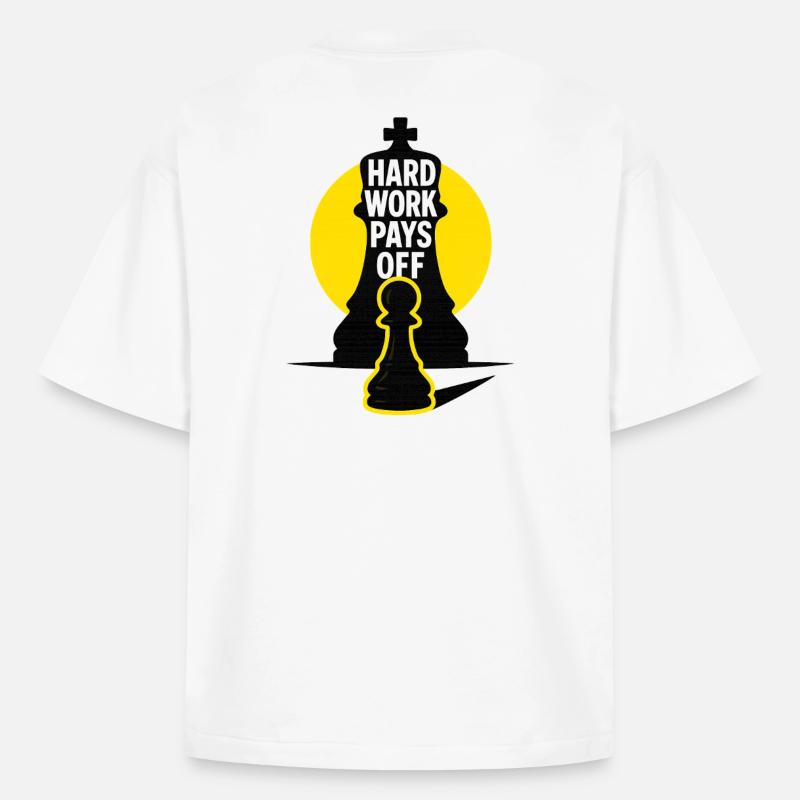 HardWorkPaysOff - Heavyweight Boxy Unisex T-Shirt by Stanley/Stella - white