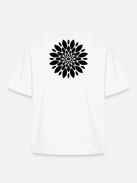 Blossom Mandala Flower Floral - Boxy Heavyweight Unisex Organic T-Shirt by Stanley/Stella - white