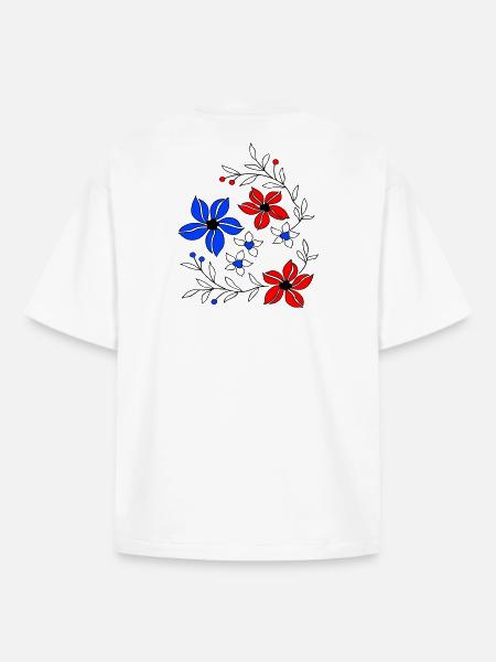 Blumenranke, Ornament - Boxy Heavyweight Unisex Organic T-Shirt von Stanley/Stella - Weiß