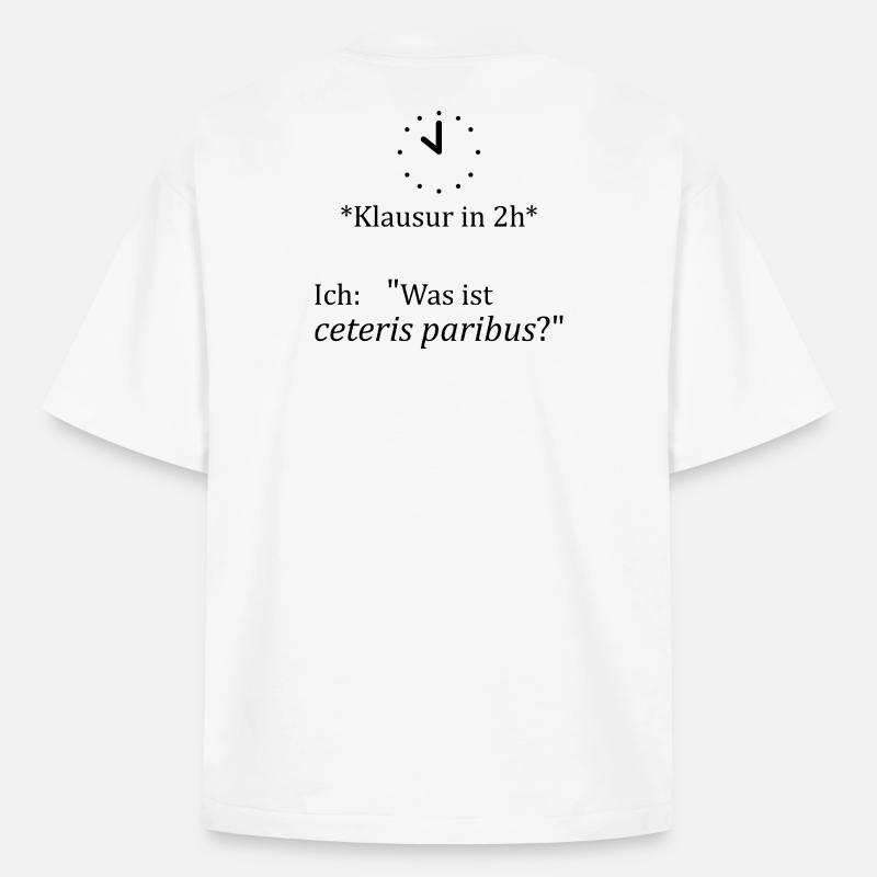 Unispruch "ceteris paribus" Geschenk, Studenten - Boxy Heavyweight Unisex Organic T-Shirt von Stanley/Stella - Weiß