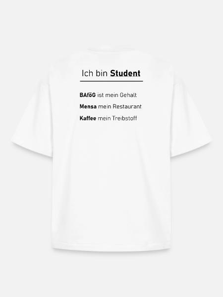Unispruch "Ich bin Student" Geschenk, Studenten - Boxy Heavyweight Unisex Organic T-Shirt von Stanley/Stella - Weiß