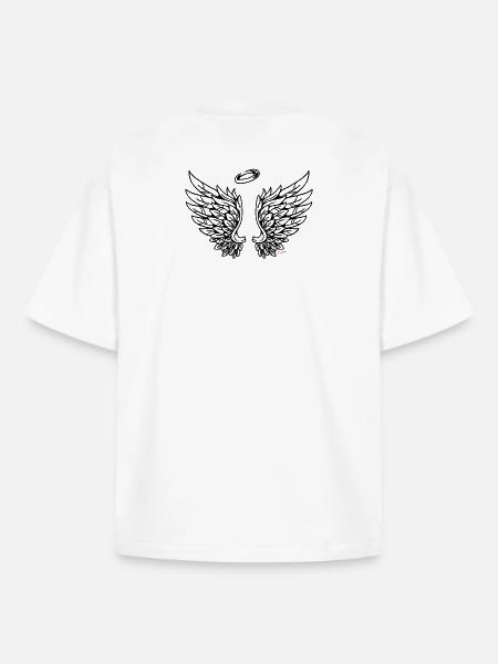 Wings Wings Angel Wings Flying - Boxy Heavyweight Unisex Organic T-Shirt by Stanley/Stella - white