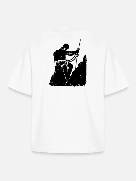 Via Ferrata Adventure – Via Ferrata Design - Boxy Heavyweight Unisex Organic T-Shirt by Stanley/Stella - white