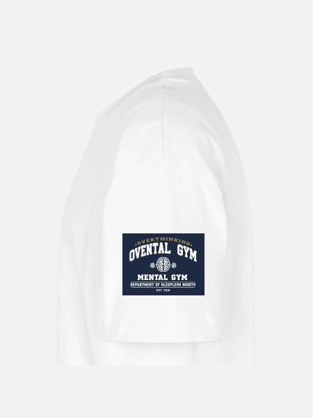 Overthink Gym Mental Gym Tee - Boxy Heavyweight Unisex Organic T-Shirt by Stanley/Stella - white