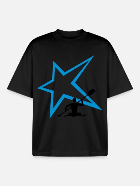 Canoe Stern - Boxy Heavyweight Unisex Organic T-Shirt by Stanley/Stella - black