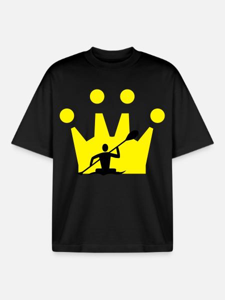 Canoe Crown - Boxy Heavyweight Unisex Organic T-Shirt by Stanley/Stella - black