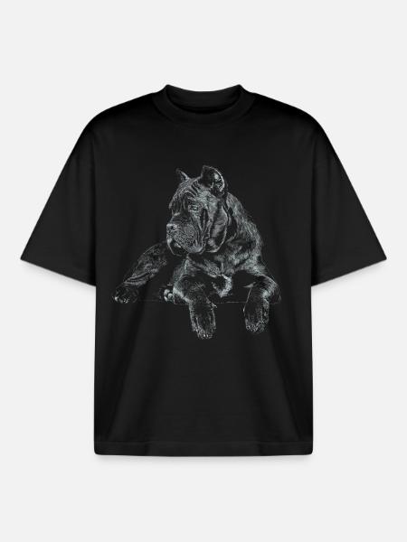 Cane Corso Italiano - T-shirt unisexe boxy épais biologique Stanley/Stella - noir