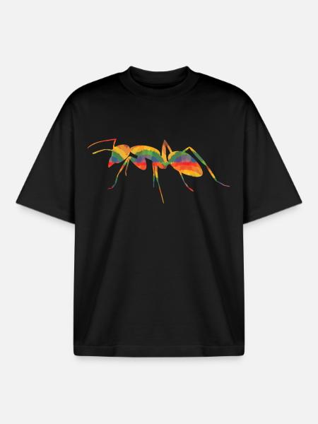 Farbige Ameise - Boxy Heavyweight Unisex Organic T-Shirt von Stanley/Stella - Schwarz