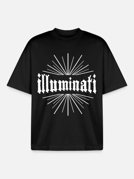 illuminati hemmelige magi køligt krave lys sjov co - Stanley/Stella unisex boxy heavyweight T-shirt økologisk - sort