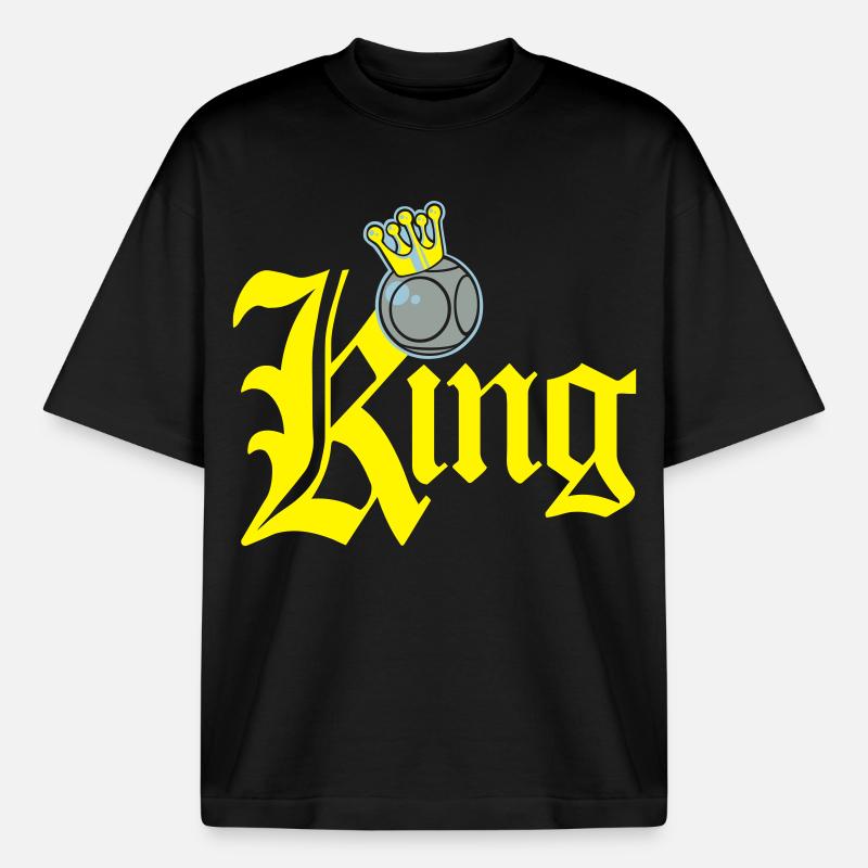 König Petanque Tippfehler - Boxy Heavyweight Unisex Organic T-Shirt von Stanley/Stella - Schwarz