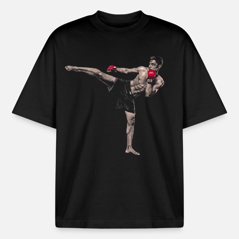 Kickboxer - T-shirt unisexe épais coupe boxy Stanley/Stella - noir