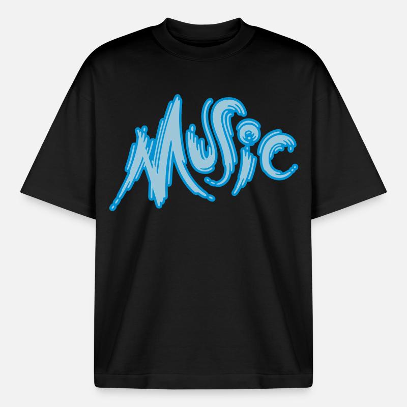 Music - Boxy Heavyweight Unisex Organic T-Shirt von Stanley/Stella - Schwarz