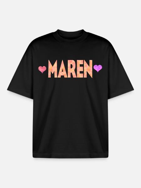 Maren - Boxy Heavyweight Unisex Organic T-Shirt by Stanley/Stella - black
