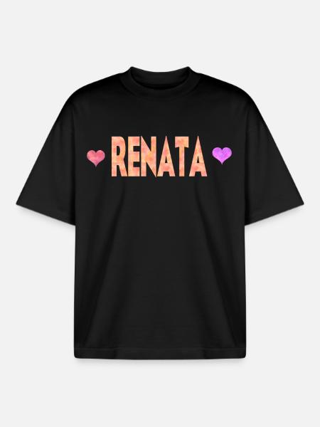 Renata - Boxy Heavyweight Unisex Organic T-Shirt by Stanley/Stella - black