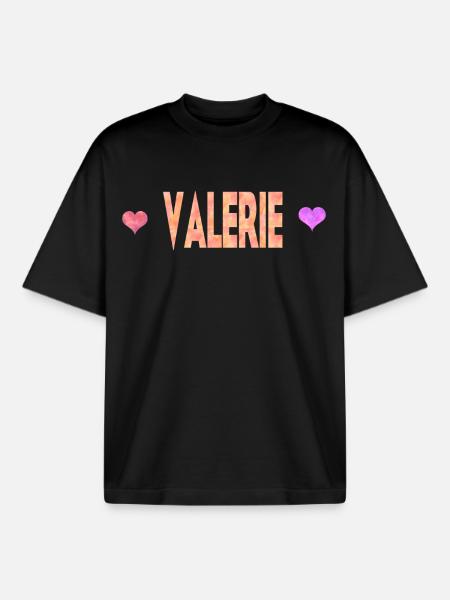 Valerie - T-shirt unisexe boxy épais biologique Stanley/Stella - noir