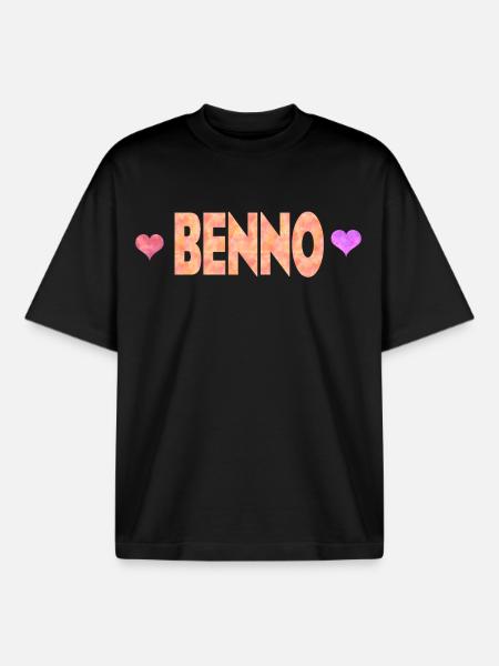 Benno - T-shirt unisexe boxy épais biologique Stanley/Stella - noir